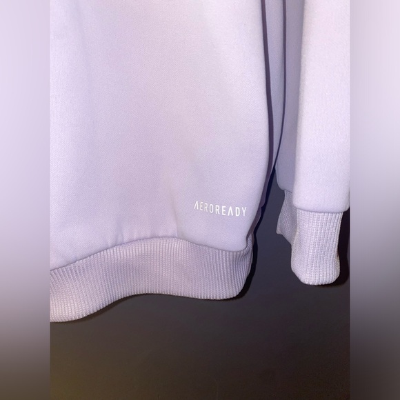 ADIDAS WOMENS GEAR UP AEROREADY PULLOVER HOODIE SWEATSHIRT LILAC PURPLE LOGO LG - Picture 9 of 13